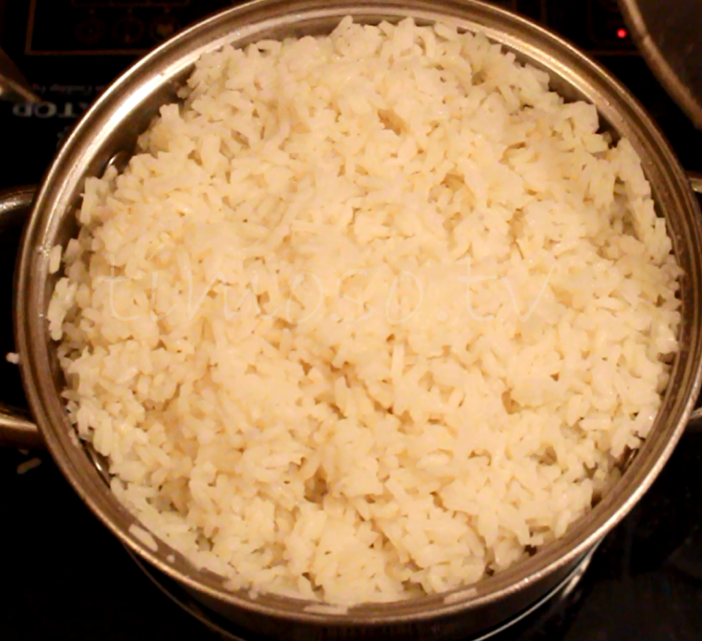 Pot of Haitian White Rice