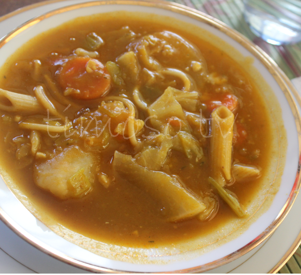 Bowl of Vegetarian Soup Joumou
